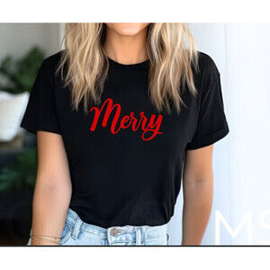 Merry Text Christmas Shirt